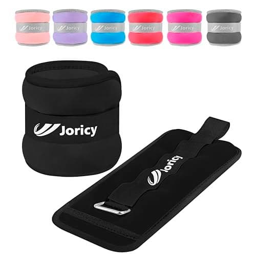 Ankle Weights, Wrist Leg Arm Weights for Women Men Children with Adjustable Straps, A Pair of 6LBS(3LB Each Weight) Strength Training Weighted for Yoga, Running, Gymnastics, Gym Workout, Black