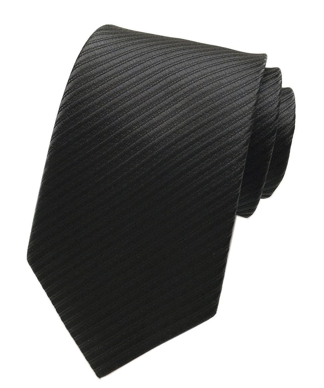 Elfeves Men Striped Black Silk Ties Woven Neckties Creative Design Gift for Him