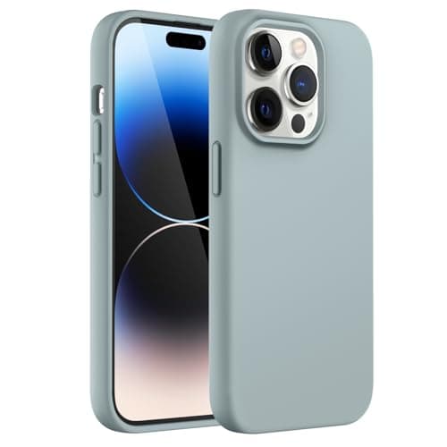 JETech Silicone Case for iPhone 14 Pro 61Inch SilkySoft Touch FullBody Protective Phone Case Shockproof Cover with Microfiber Lining Succulent