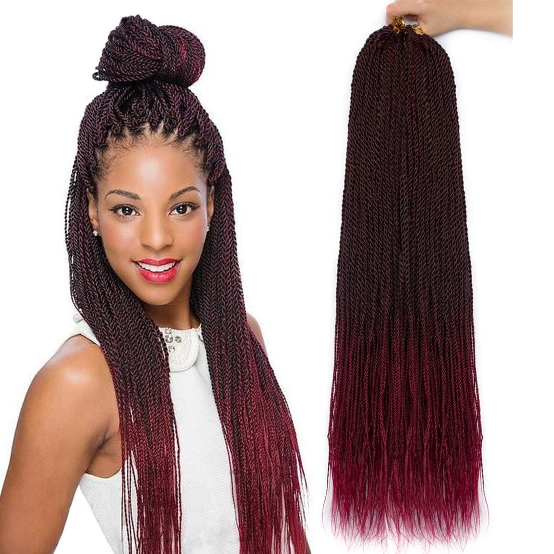 NAYOO Senegalese Twist Crochet Hair 8 Packs 18 Inch Crochet Hair For Black Women 35 StrandsPack Small Twist Crochet Braids Hair Hot Water Setting Braid Hair Extensions Crochet18 Inch 1BBUG