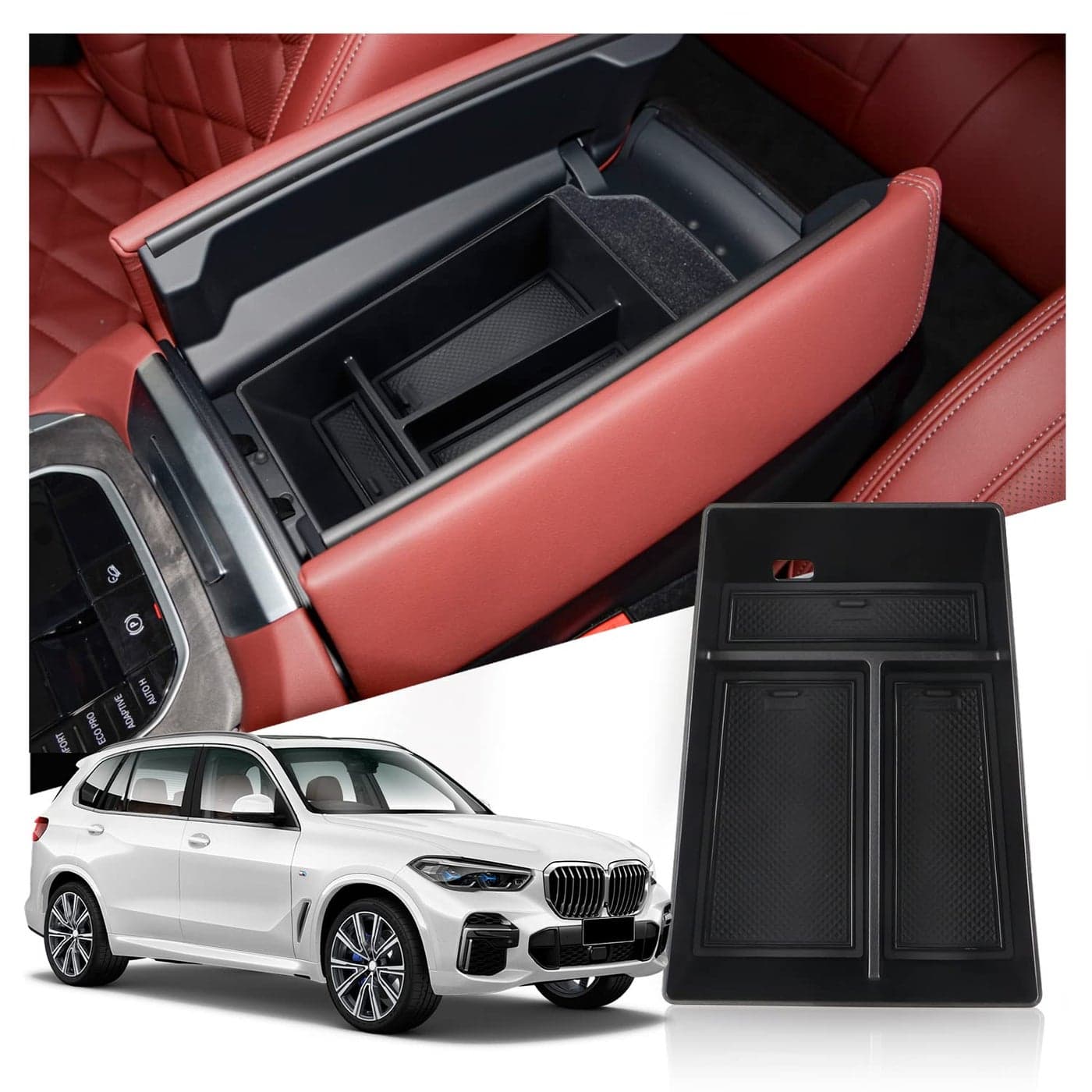 2026 X5X6X7 Center Console Organizer for 20202026 BMW X5X6X7 Accessories Middle Console Organizer X5X6X7 Armrest Storage Box Compatible with 2020 2021 2022 2023 2024 2025 2026 BMW X5X6X7