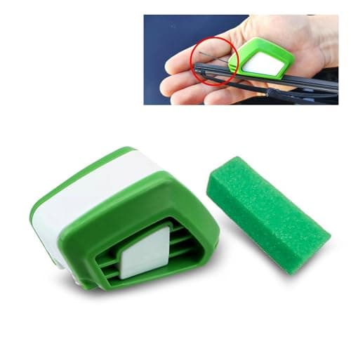 Yumfugu 1 PC Automotive Wiper Repairer ABS Ergonomic Windshield Wiper Blade Cutter Cleaning Tool Universal Multifunction Repair Accessories Compatible with Most Car Models Green White