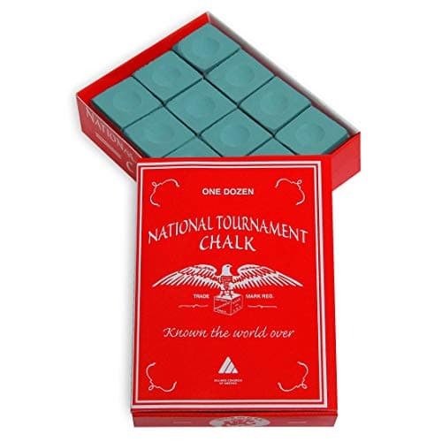Silver Cup National Tournament Pool cue Billiard Premium Chalk ONE Dozen Green