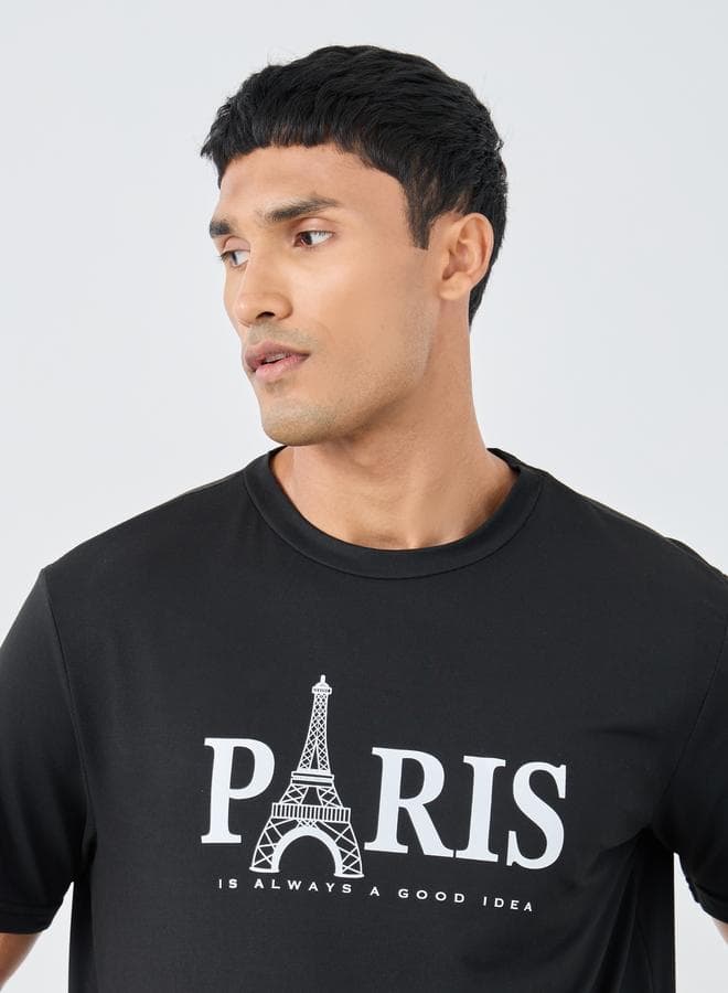 Take Two Graphic Print Round Neck Regular Fit T-Shirt