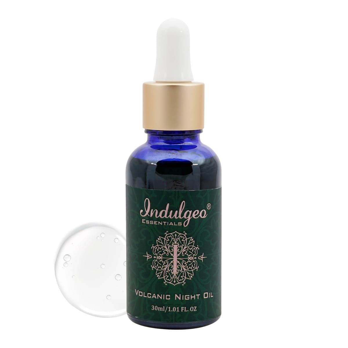 Indulgeo Essentials Volcanic Night Oil 30 mL Helps Acne Pimple Oily skin Prevent Sun Damage And Tanning Tamanu Oil Ayush Certified100 Organic