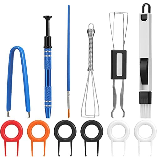 Frienda 12 Pack Keyboard Lube Switch Puller Kits Key Cap Remover Tools Mechanical Switch Opener for Mechanical Keyboard Removing Fixing Cleaning