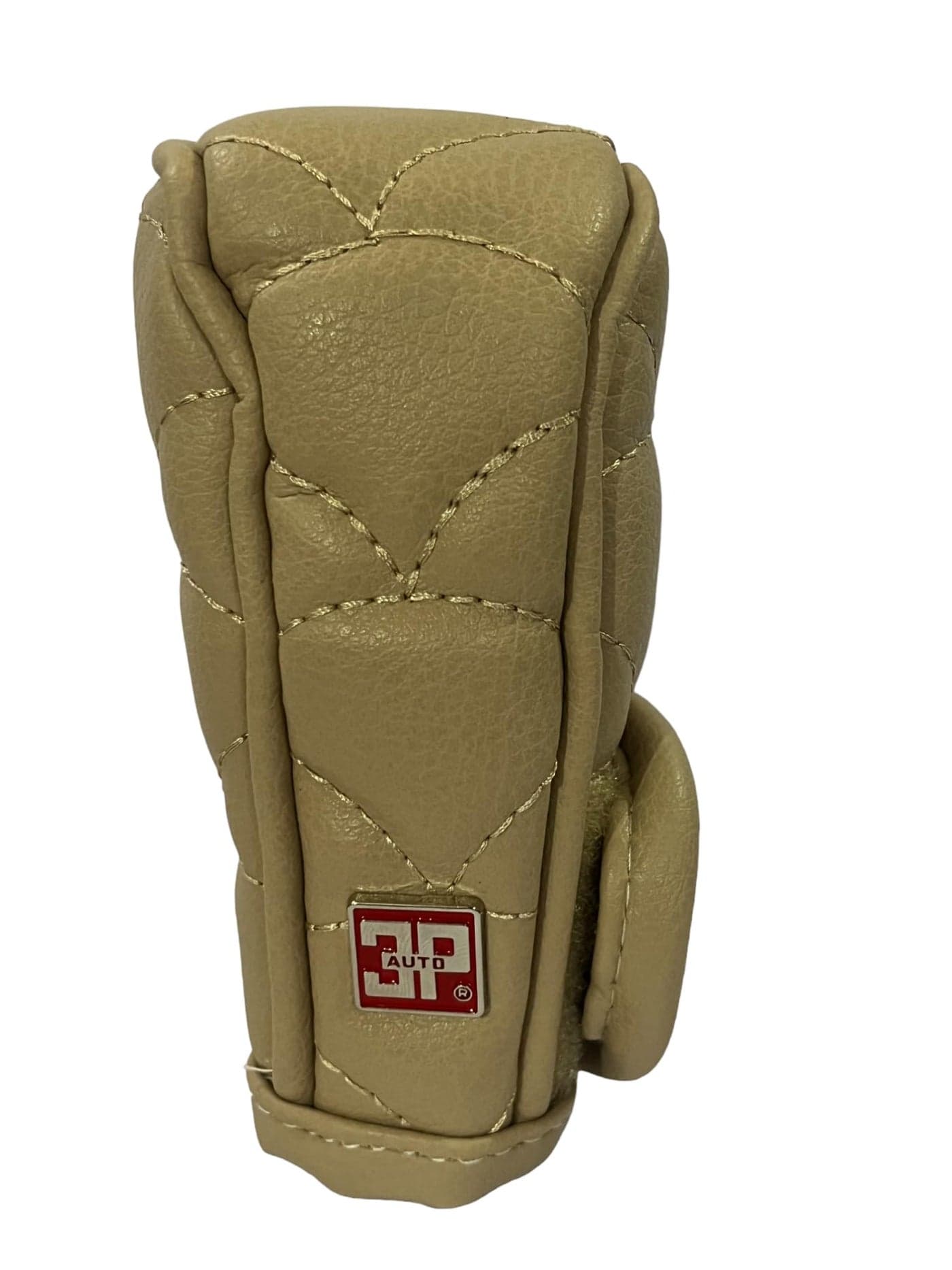 CLOUDSALE Leather Car Gear Shift Knob Skid Proof Protection Cover for Automatic/Manual Both Transmission (Beige Finish)