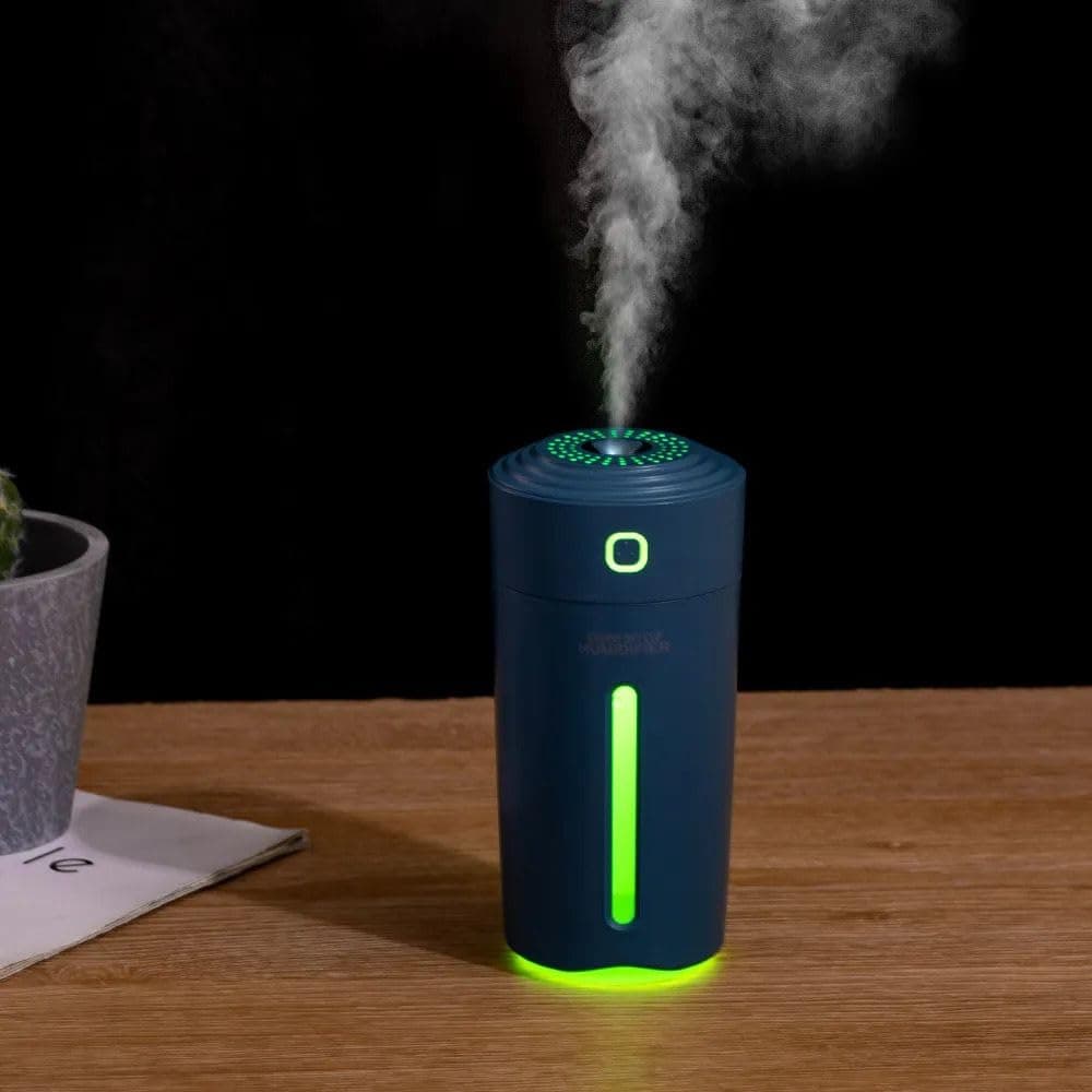 Asian 280ML Essential Oil Diffuser Humidifier Works USB with Colour Changing Led Light Cool Mist Mini Portable Diffuser for Car Home Office Bedroom ModelDark Blue 2 Free Oils in Pack