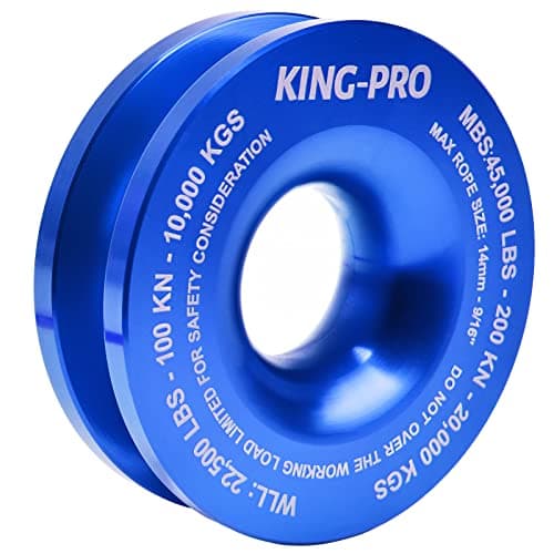 Snatch Recovery Ring, 45000 lbs Winch Snatch Block Pulley Towing Ring, for ATV UTV SUV Truck Off-Road Vehicle Towing Soft Shackle Recovery(Blue)