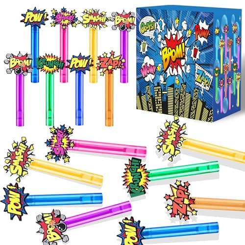 24PCS Bubble Wands Toys for Kids Hero Birthday Party Favors Supplies Decorations Classroom Prizes Pinata Fillers Goodie Bag Stuffers Gifts Easter Fillers