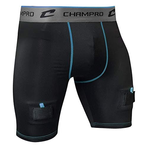 Champro Youth Crease Hockey Compression Jock Short, Black