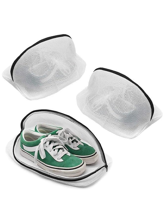 Well Shoe Washing Machine Bags, 3PCS Mesh Laundry Bags For Shoes, Sneakers, Trainers, Tennis Shoes, Slippers, Fit Up To Men’s Size 12