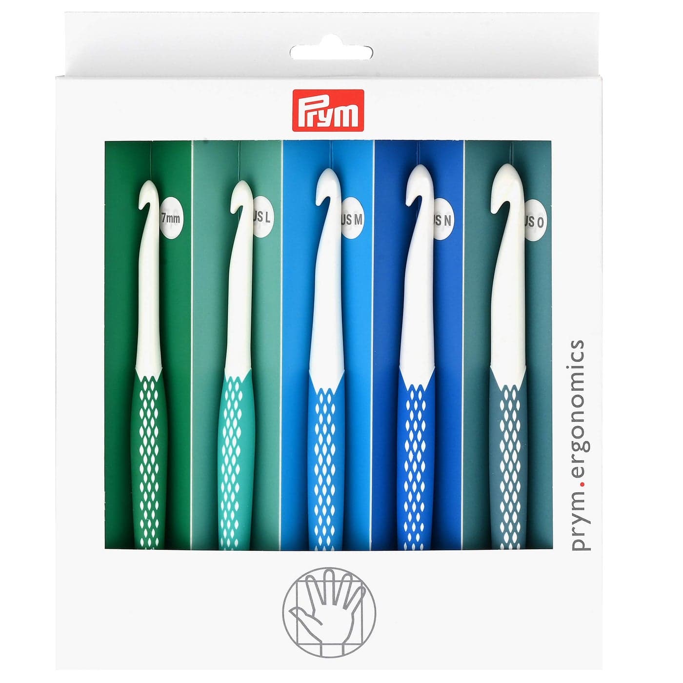 Prym Crochet Hook Set Multicolor Large 7mm L M N O