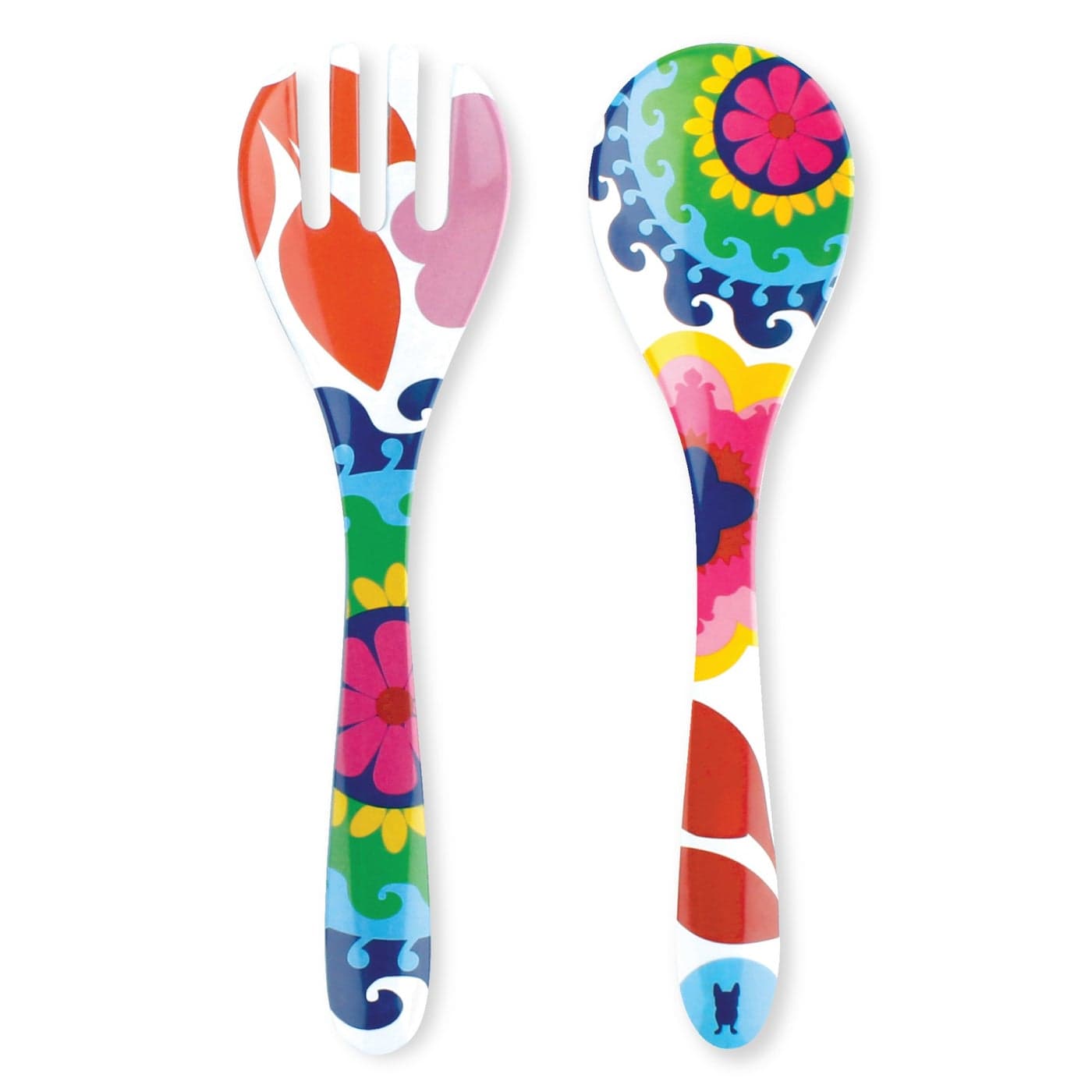 French Bull Salad Server 2 Piece Set Melamine Dinnerware 13 Outdoor Party Utensils Sus