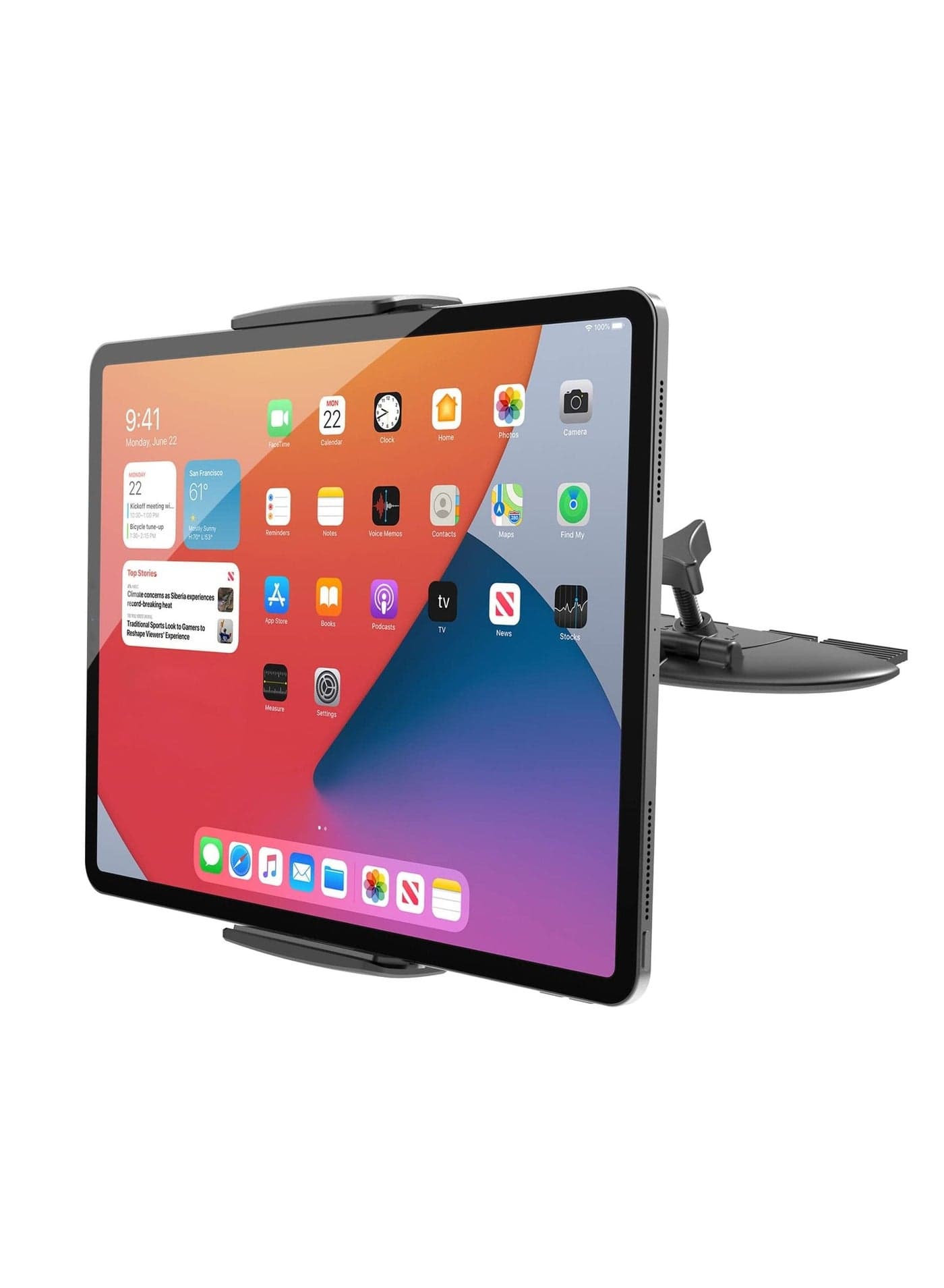 CD Slot Car Tablet Mount 360 degree Full Rotation CD Player Car Phone Holder for iPad Pro 9.7 11 12.9 Air Mini 5 4 3 2/Samsung Galaxy Tabs Switch iPhone More 15" Cell Phones &Tablets&Sat Nav/GPS
