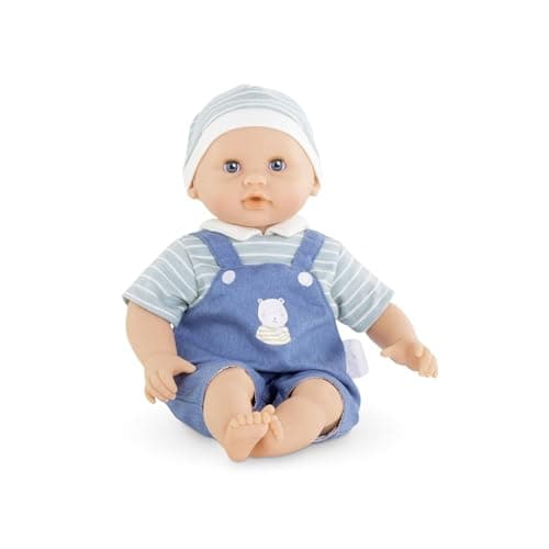 Corolle BbCalin Mal Boy 12 Soft Boy Baby Doll with Vanilla Scent Blue Outfit Sleeping Eyes for Girls Ages 18 Months Cute Reborn Realistic Baby Dolls for 2 Year Old Girls