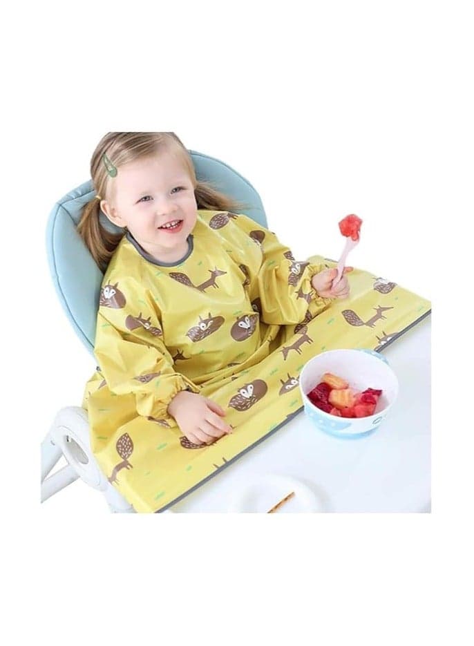 Baby Weaning Bibs, Waterproof Anti Dirty Feeding Bib for Babies Eating, High Chair Shirt Bib for Baby Weaning Supplies