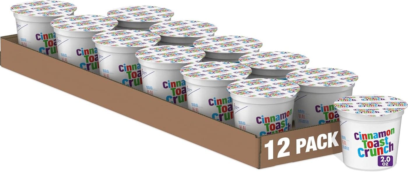 Cinnamon Toast Crunch Breakfast Cereal Cups - 12 Pack