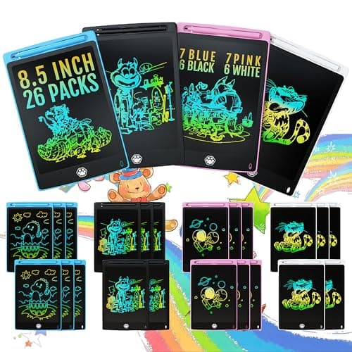 26 Packs LCD Writing Tablet 85INCH Doodle Board for Child Erasable Kids Drawing Pad Electronic Drawing Writing Board for Kids Adults Learning Education BluePinkBlackWhite