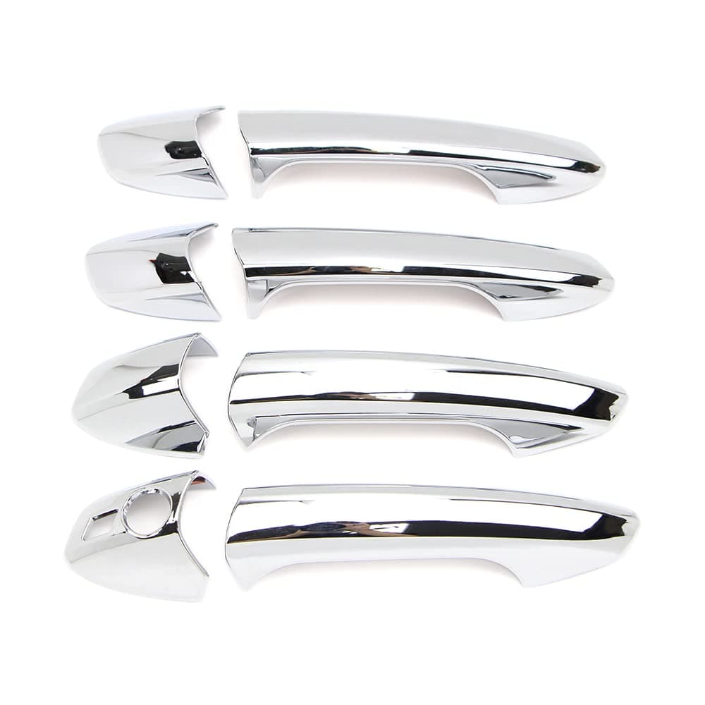 Dreamseek 8Pcs 4 Door Handle Decoration Cover Compatible with Mercedes Benz CLA GLK GLA GLE B C E ML Class X156 W166 W204 W212 W246 Exterior ABS Molding Protector Trim Chrome Plated