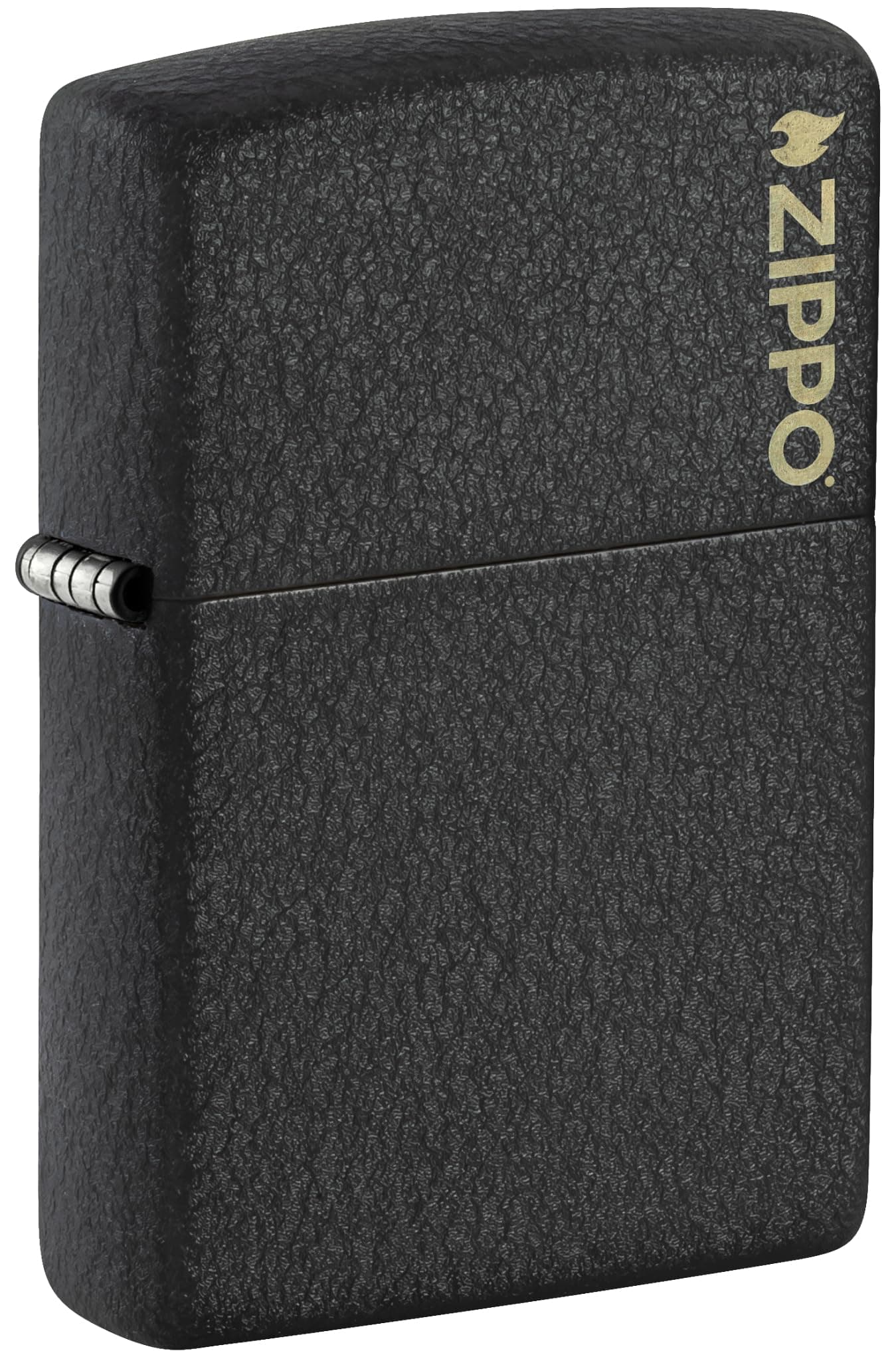 Zippo Classic Black Crackle Logo Pocket Lighter