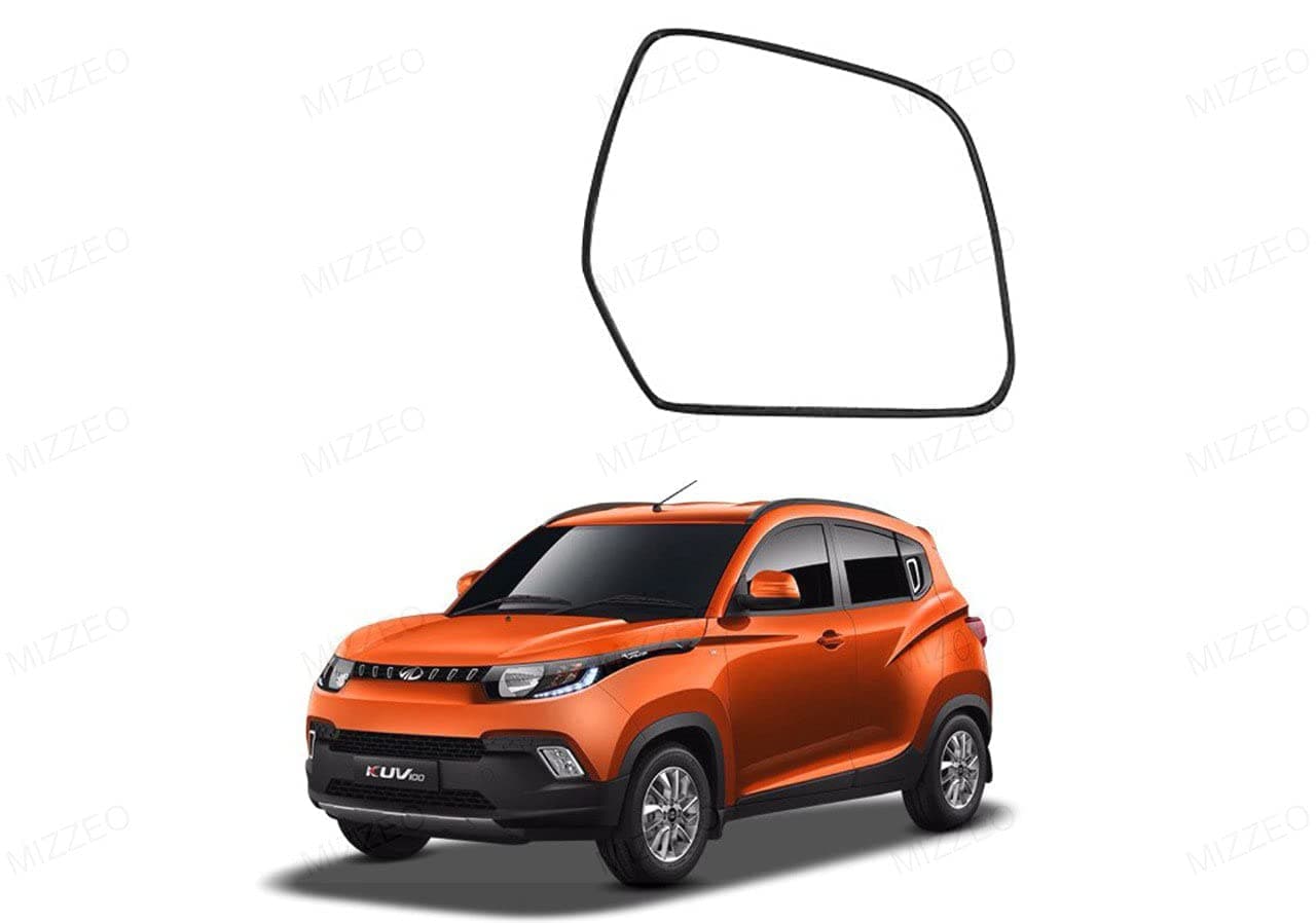 MIZZEO Premium Car Rear View Side Mirror Glass (Right/Driver Side) for Mahindra KUV 100