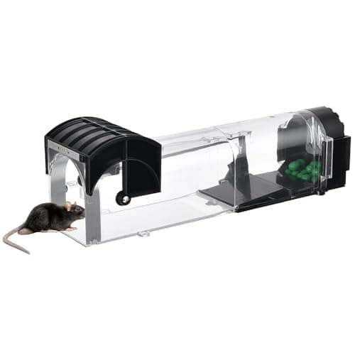 SHOPOGENIX Rat Trap Cage for House Garden Patio, 32 cm Humane Mouse Trap Cage, Reusable Enlarged Smart Rat Catcher and Rodent Trap for Mice, Pets, Rodents
