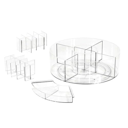 iDesign The Sarah Tanno Collection Lazy Susan Spinning Cosmetic Organizer Clear 77 x 77