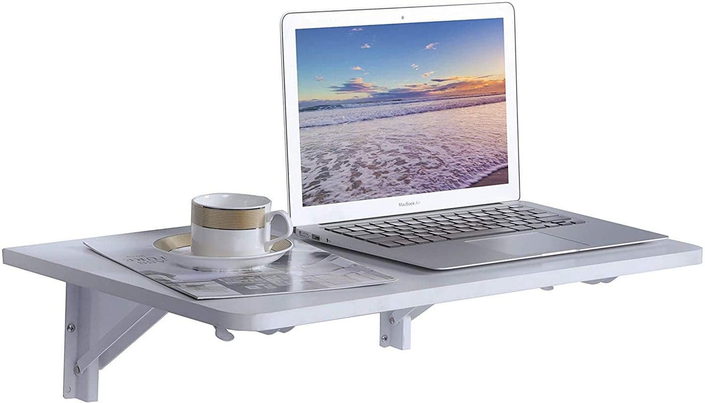 THE BESTSELLERS The PW6050 Folding WallMounted DropLeaf Table Folding Shelf Table Bracket Heavy Duty Wall Mount Table Kitchen Dining Table Size 60X50cm White Made in India