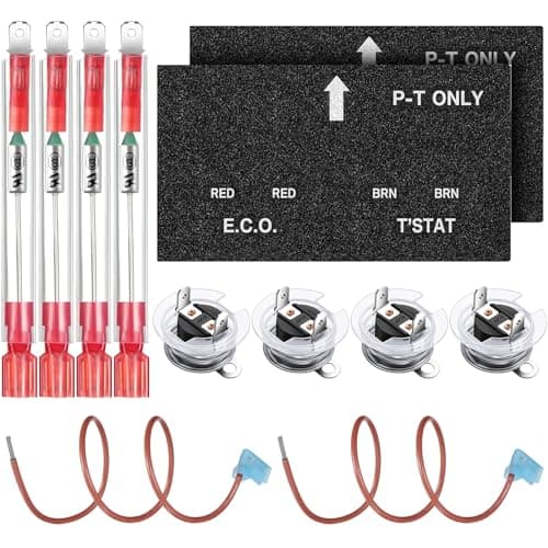 Dreyoo RV Water Heater Thermal Cutoff with ECO Thermostat Assembly Kit, UL Listed Replacement Part Compatible with Atwood 91447 93866 (4 Pcs)