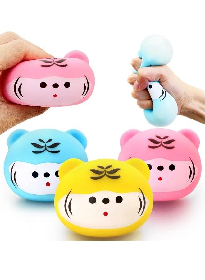 Stress Ball Toys Color, Tiger Squishy Dough Ball Stress Balls, Stress Balls for Kids and Adults, for Kids and Adults (3Pack) Squishy Fidget Toys Stress Ball Sensory Stress Toys