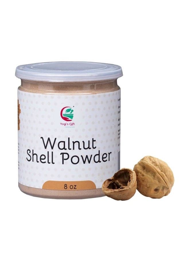 Ground Walnut Shells/Walnut Shell Powder 8oz | Great for Face Scrub | Natural Exfoliant for Soap Making | by Yogi's Gift ®