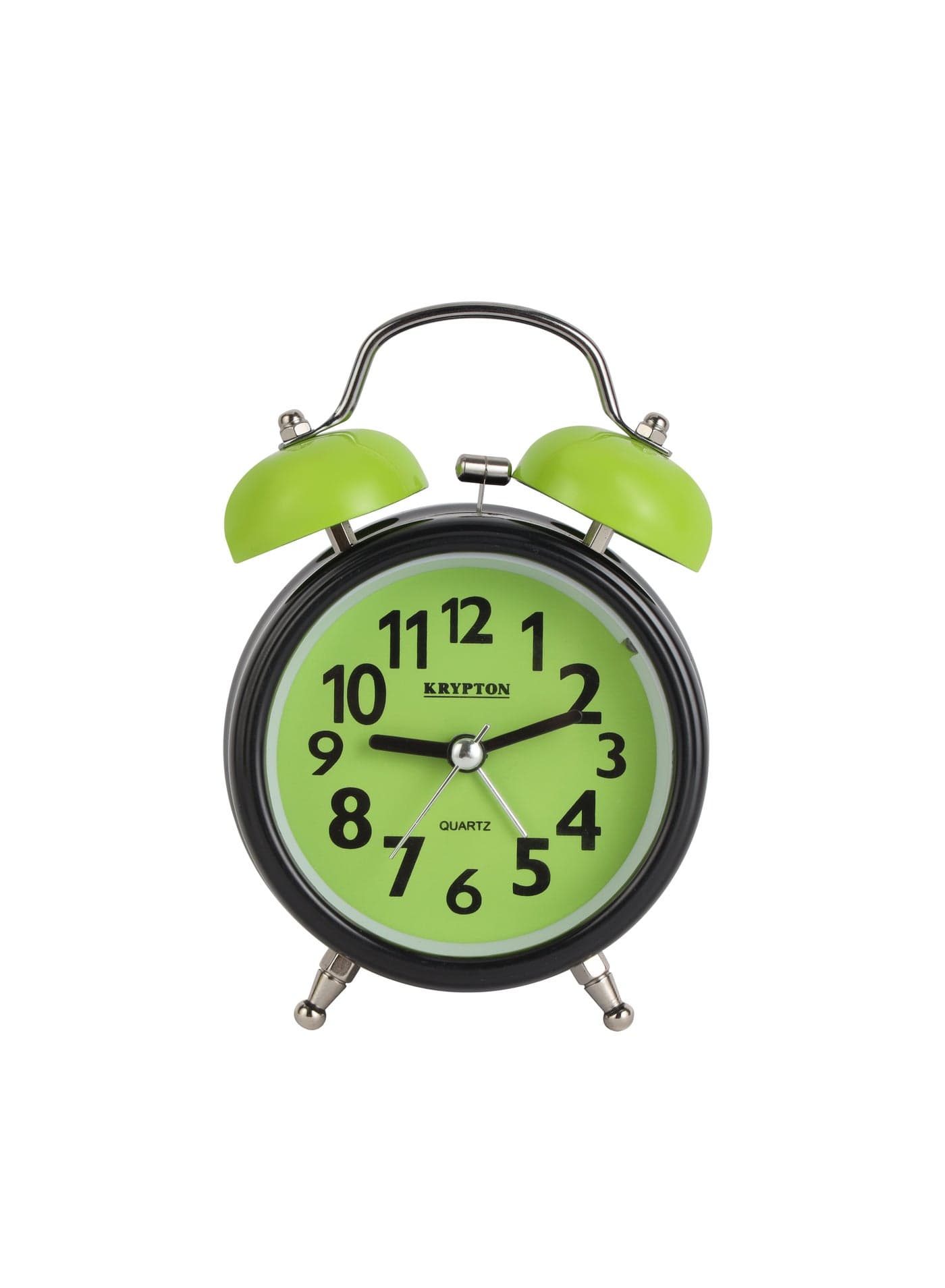 Krypton Alarm Clock- KNWC6586/ Double Bell with Light, Heavy Sleep Wake Up, Super Loud/ Plastic Case, Ideal for Home, Living, Kids Room, etc. | 2 Years Warranty