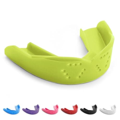 SISU 3D Youth Mouthguard Neon Flash PreFormed Easy Fit Protection for Lacrosse Football Hockey Team Sports Remoldable Up to 20 Times Non Toxic