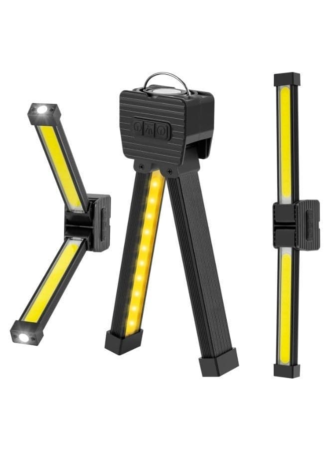 Magnetic Gym Lamp for Posing, Portable Posing Lamp, LED Flashlight with Hanging Hook, 7th Gear Dimming, Work Light with 180 Degree Folding, USB Rechargeable Worklight