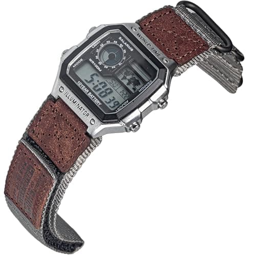 HEMSUT 18mm Tactical Nylon Strap for Casio Watches Quick Release Military Style ShockResistant Band Compatible with AE1200 DWH5600 F91W A168W More