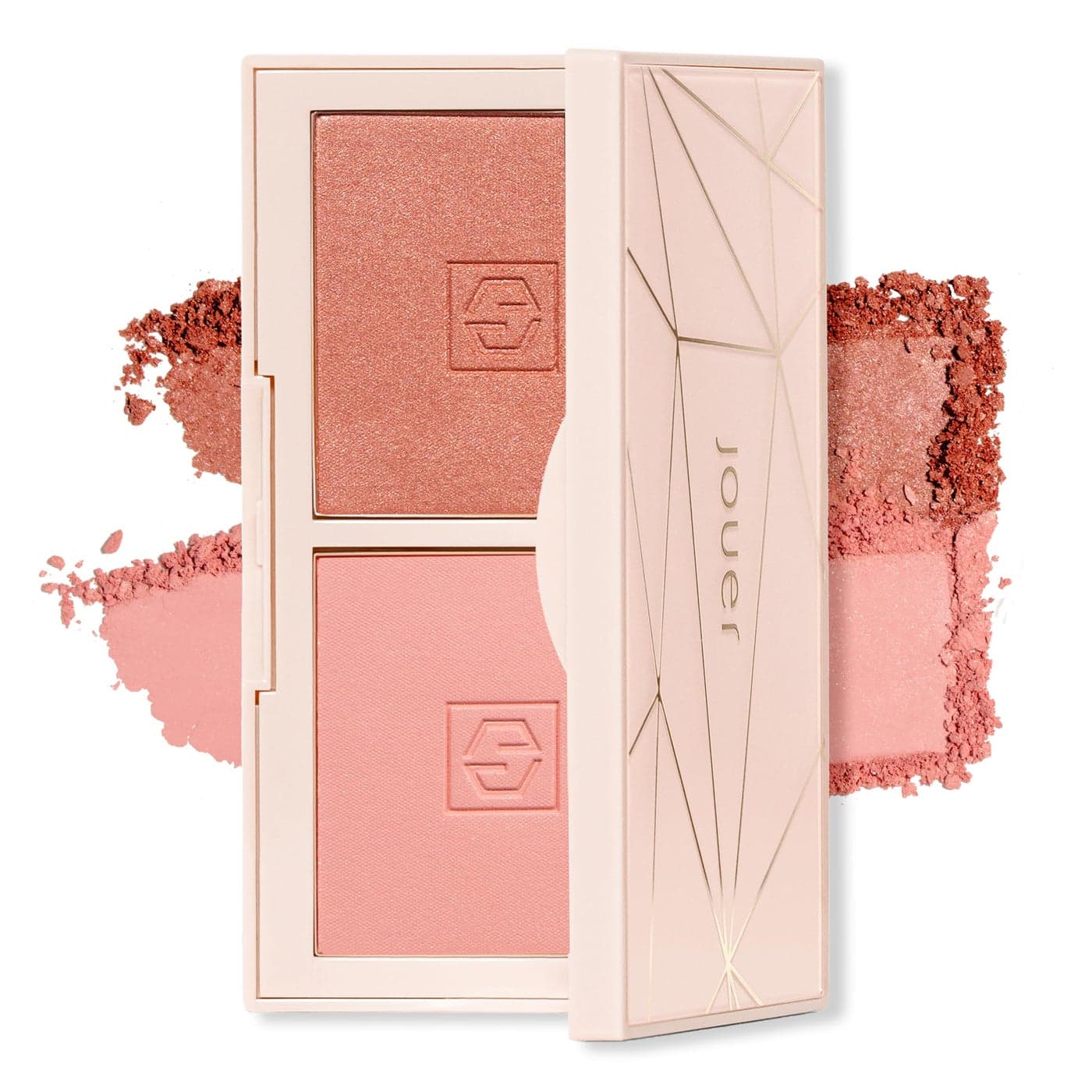 Jouer Blush Bouquet Duo Deluxe Mini 2 Shade Blush Palette High Pigment Powder Natural Flush Beauty Cosmetics Vitamin E TalcFree Paraben Gluten Cruelty Free
