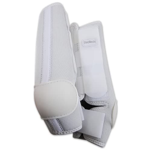 Classic Equine ProTech Hind Splint Boots, White, Medium