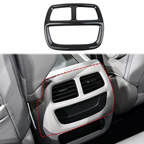 crosselec Carbon Fiber Rear Armrest Box AC Air Conditioner Outlet Vent Trim for 2016-2022 Honda Pilot for 2017-2024 Ridgeline for 2019-2024 Passport