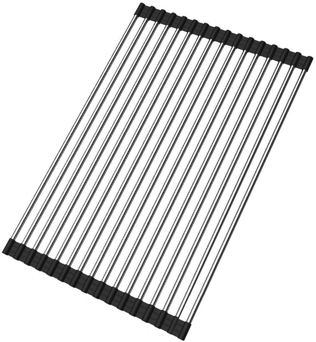 Hari Stainless Steel Dish Drying Rack Roll Up Foldable Over The Sink Dish Drainer