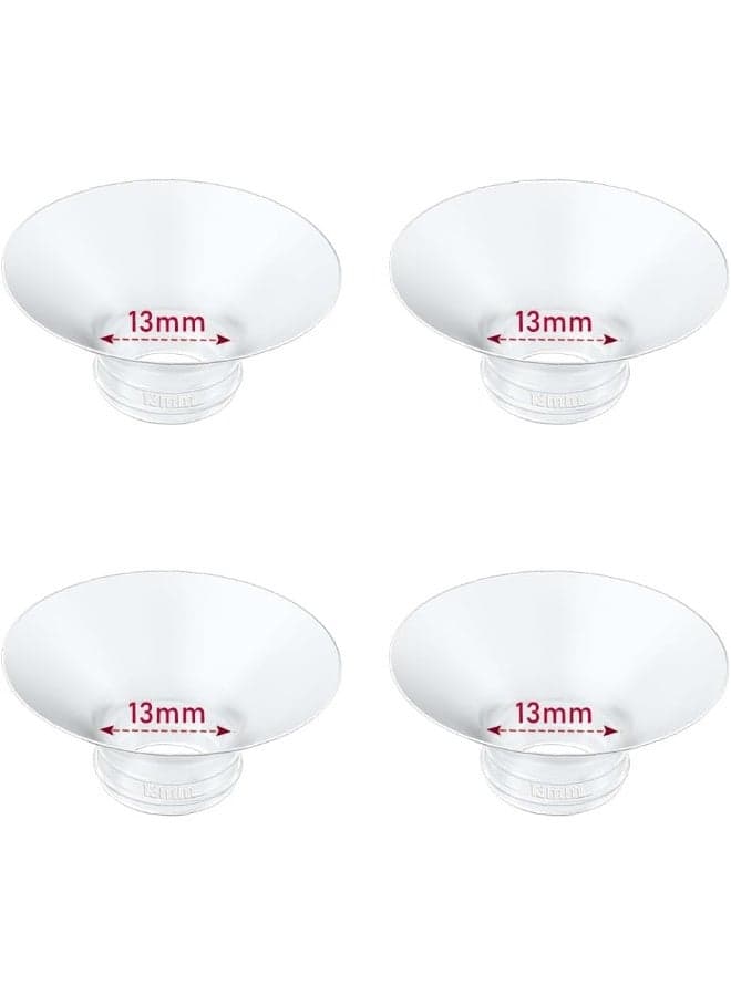 IVARONAL Flange Insert 4PCS 13mm Compatible with Momcozy M9/M6/M5/S12 Pro/V1 Pro/V2 pro, Spectra/Medela/Elvie/NCVI/TSRETE/eufy/Lansinoh/Paruu/MomMed Breast Pump 24mm Shields/Flanges