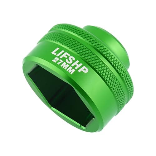 LIFSHP 27MM Oil Filter Socket38 Drive For BMW330i Mercedes Ford Nissan Dodge Hyundai Kia Mini Fiatand Other Vehicles OilFuel Filter Removal ToolGreen