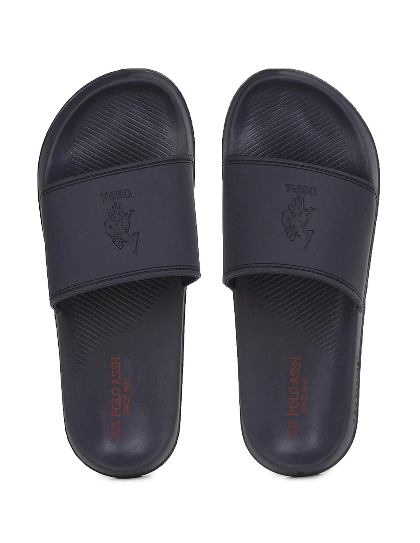 U.S. POLO ASSN. Mens SPECTER 6.0 Navy Sliders - (UK10) (UK11) (2FD24797N01)