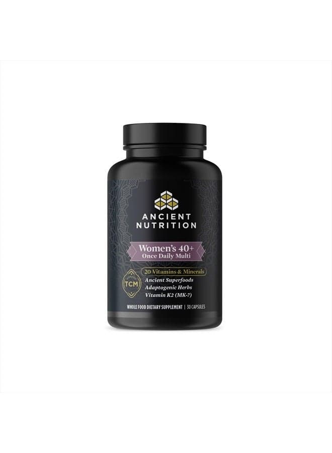 Multivitamin for Women, Multi Women's 40+ Once Daily, Magnesium, Vitamin B, C, K2, Folate and Iron Supplement, 30ct