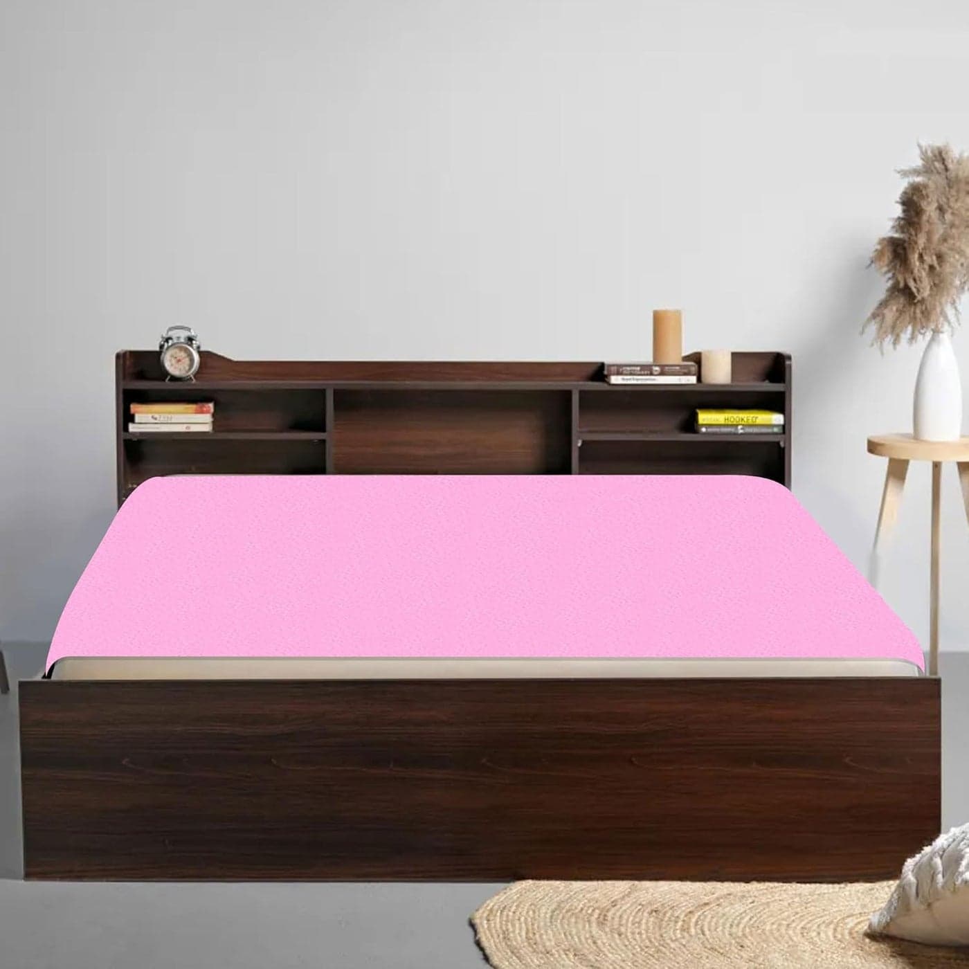 OYO BABY - Baby Dry Sheet for New Born Babies | Infant Waterproof Bed Protector Sheet for Baby | Mattress Pads (Single Bed-(72" X 36"), Queen Pink), Polycotton