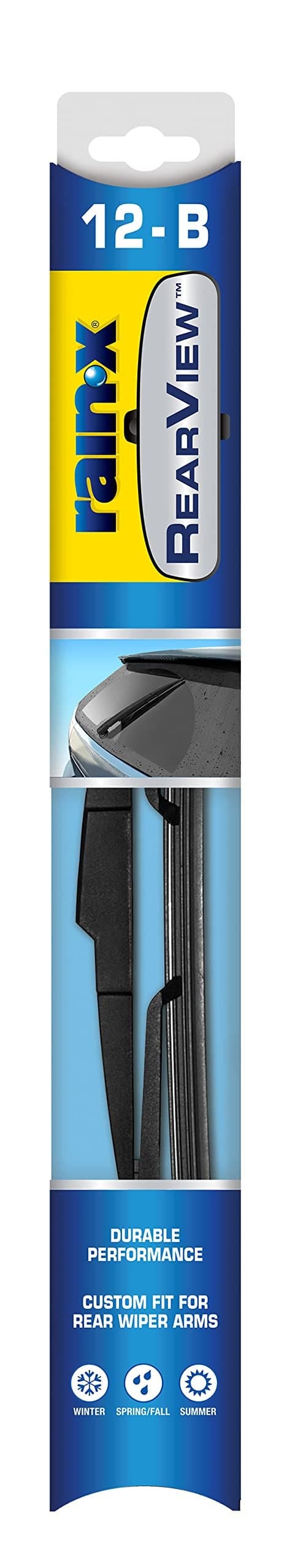RainX 850028 RearView 12B Rear Wiper Blade 12 Inch Composite Rear Wiper Blade Fits Rock Lock 3 Pack Of 1 Automotive Replacement Wiper Blades That Meet Or Exceed OEM Quality And Design Standards