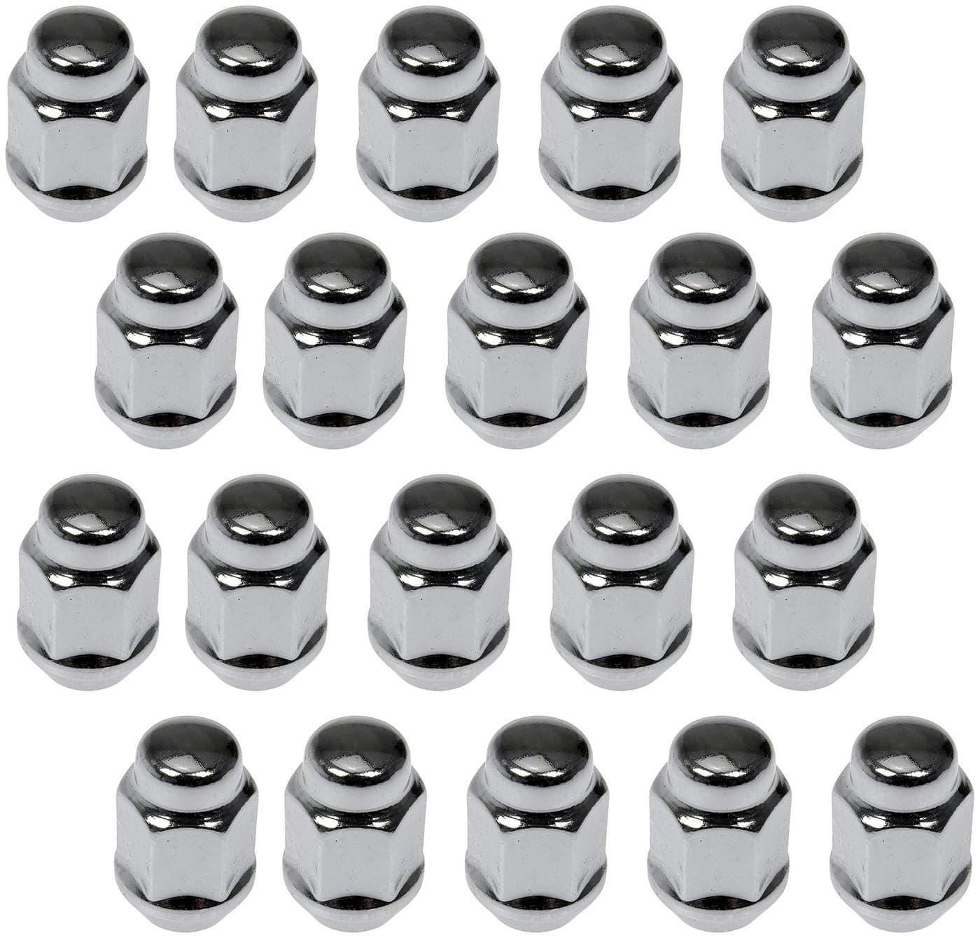 Dorman 711265 Wheel Nut Chrome Acorn Bulge Seat 1220 Compatible with Select Models 20 Pack