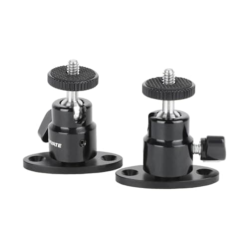 CAMVATE 1/4"-20 Mini Ball Head with Ceiling Mount for CCTV & Video Wall Monitors Mount(2 Pieces)-24004