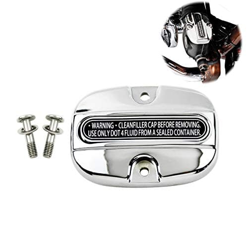 HDBUBALUS Chrome Rear Brake Master Cylinder Cover For Harley Touring Road King FLHR Street Electra Glide 0819