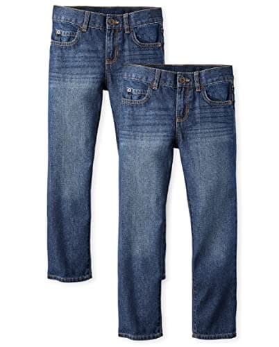 The Childrens Place Boys Basic Straight Leg JeansDk Juptier 2 Pack8